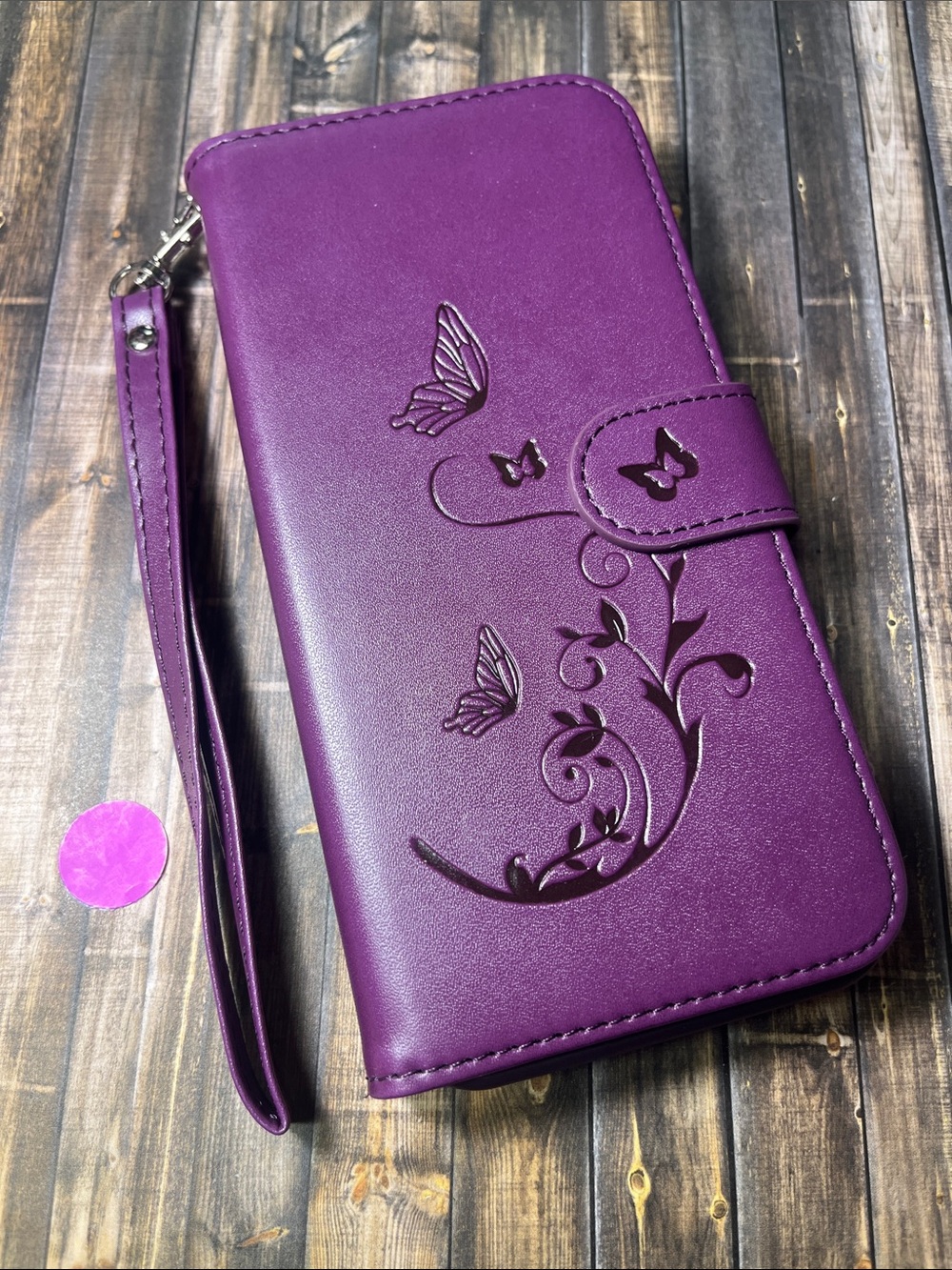 Wallet Case for iPhone 16 Ultra Cover, Butterfly PU Leather Magnetic Closure